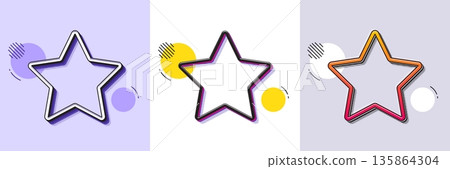 Star line icon. Halftone dotted pattern. Gradient icon with grain shadow. Best rank sign. Bookmark or Favorite symbol. Line star icon. Various designs. Vector Star line icon. Halftone dotted pattern. Gradient icon with grain shadow. Best rank sign. Bookmark or Favorite symbol. Line star icon. Various designs. Vector 135864304