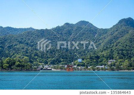 Panoramic view of Miyajima Island near Hiroshima, Japan Panoramic view of Miyajima Island near Hiroshima, Japan 135864643