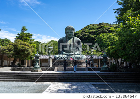 Great Buddha Daibutsu statue at Kotoku-in temple in Kamakura, Japan 135864647