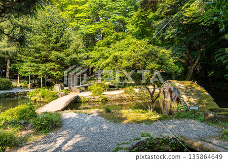 Tranquil view of Oyama Shrine Garden in Kanazawa, Japan Tranquil view of Oyama Shrine Garden in Kanazawa, Japan 135864649
