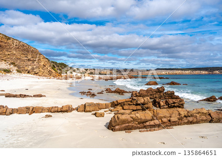 Stokes Bay Beach with white sand and turquoise water, Australia Stokes Bay Beach with white sand and turquoise water, Australia 135864651