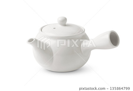 Teapot tea illustration realistic Teapot tea illustration realistic 135864799