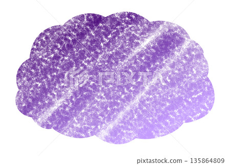Purple cloud-shaped pastel frame Purple cloud-shaped pastel frame 135864809
