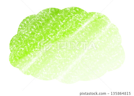 Yellow-green cloud-shaped pastel frame Yellow-green cloud-shaped pastel frame 135864815