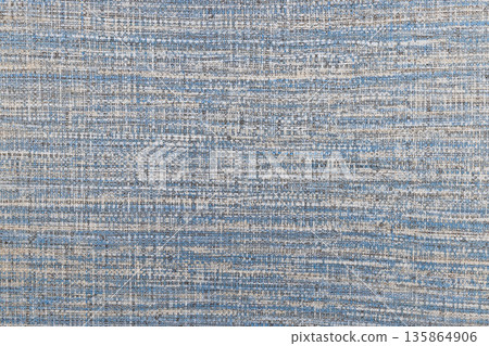 Coarse fiber blue denim material pattern surface 135864906