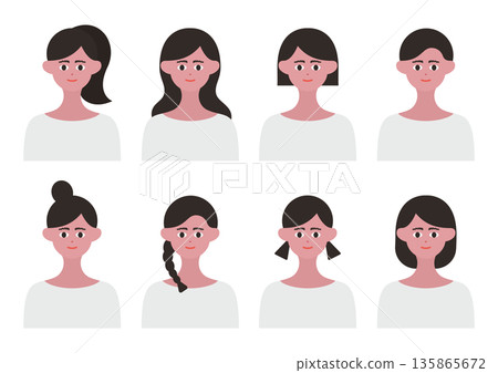 簡單的女性插畫集 135865672