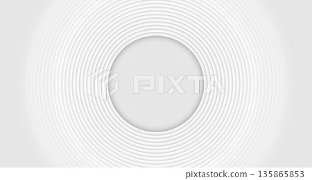 Light grey geometric tech background with minimal circles 135865853