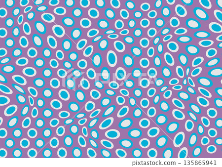 Blue and violet refracted curved circles dots abstract background 135865941