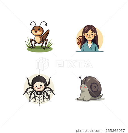 Collection of symbolic illustrations featuring a window garden, tree with birds, wheelchair access, and a vintage pocket watch. Collection of symbolic illustrations featuring a window garden, tree with birds, wheelchair access, and a vintage pocket watch. 135866057