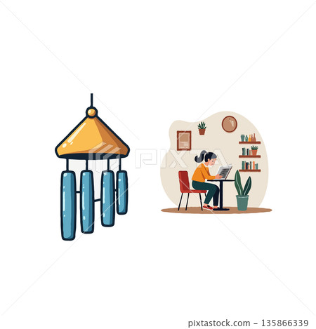 Charming cartoon illustration of a boy with a ladybug and a love letter, perfect for children's content. Charming cartoon illustration of a boy with a ladybug and a love letter, perfect for children's content. 135866339