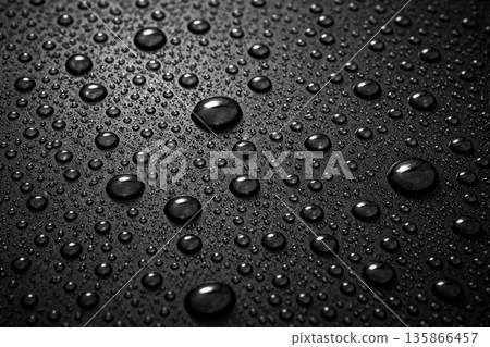Water droplets on dark cover background. Wallpaper and cover background concept. Water droplets on dark cover background. Wallpaper and cover background concept. 135866457