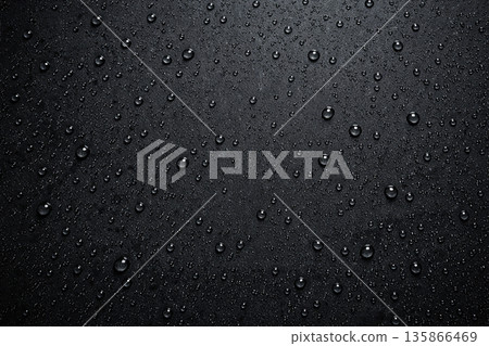 Water droplets on dark cover background. Wallpaper and cover background concept. Water droplets on dark cover background. Wallpaper and cover background concept. 135866469