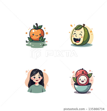 Collection of daily life icons, including family, business closing, cooking. Vector illustration in cartoon style. Collection of daily life icons, including family, business closing, cooking. Vector illustration in cartoon style. 135866734