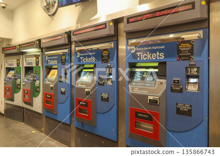 MTA subway ticket vending machines at Grand Central Terminal, New York, USA. August 27, 2025 135866743