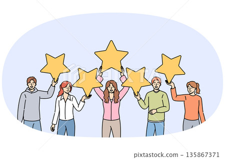 Five-star feedback from people who have used company services and given excellent rating 135867371