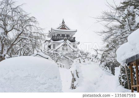 雪中的橫手城遺址 雪中的橫手城遺址 135867593