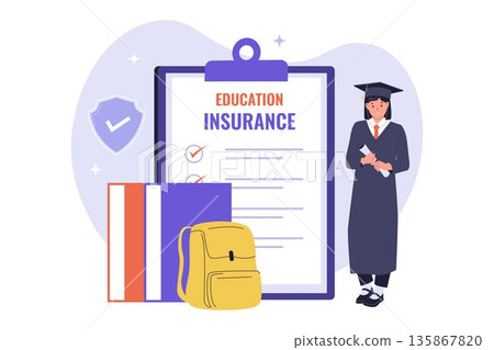 Education Insurance and Future Academic Success Savings Plan Illustration 135867820