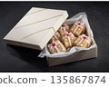 Luxury gift boxed icing cookies | Sweets for department stores and e-commerce: Pink x White 135867874
