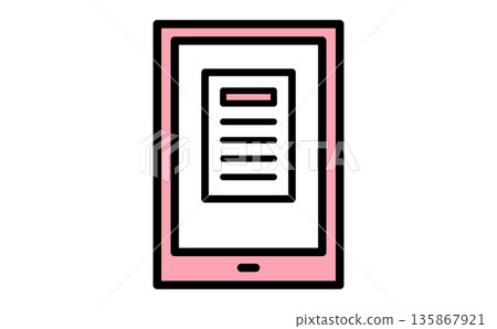 用於查看文件的平板電腦示意圖 用於查看文件的平板電腦示意圖 135867921