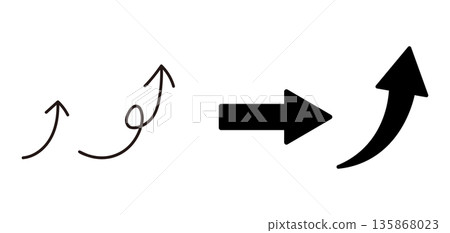 簡單的手繪箭頭圖示集 簡單的手繪箭頭圖示集 135868023
