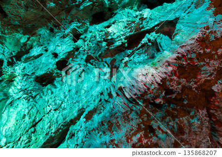 Ryusendo Cave, one of Japan's three largest limestone caves, Iwaizumi Town, Iwate Prefecture 135868207