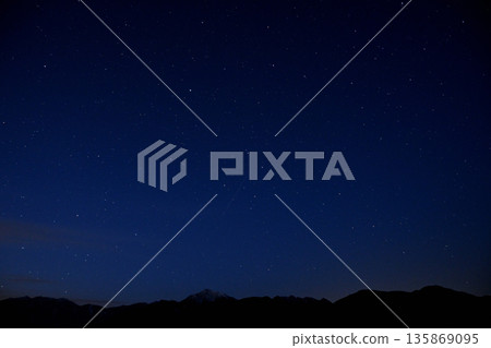 Southern Alps and starry sky 135869095