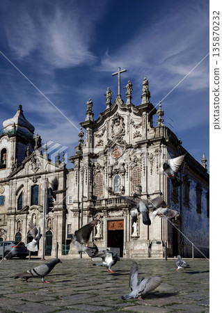 The Church Igreja do Carmo dos Carmelitas in Ribeira - the old town of Porto, Porugal 135870232