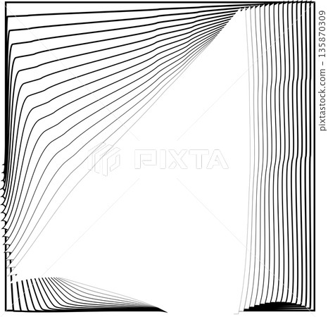 Squares with rotating radial. Design element for logo, prints, template Squares with rotating radial. Design element for logo, prints, template 135870309