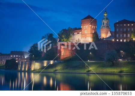 Krakow Castle and Blue Hour Krakow Castle and Blue Hour 135870653