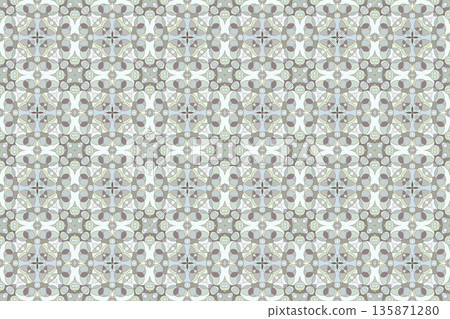 Seamless mosaic pattern of the same pattern 5-53 135871280