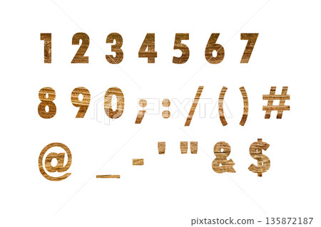字母 5 數字 木紋 135872187
