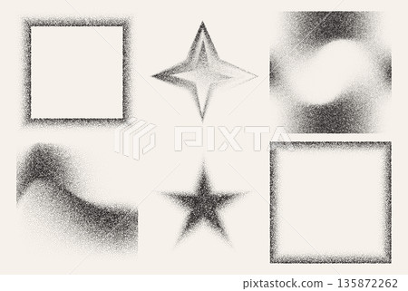 Grainy gradient texture frames with noise effect Grainy gradient texture frames with noise effect 135872262