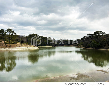 Scenery reflected on the surface of the water 135872426