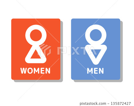 Toilet sign illustration Toilet sign illustration 135872427