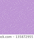 A seamless pattern of white pencil dots on a light purple background 135872955
