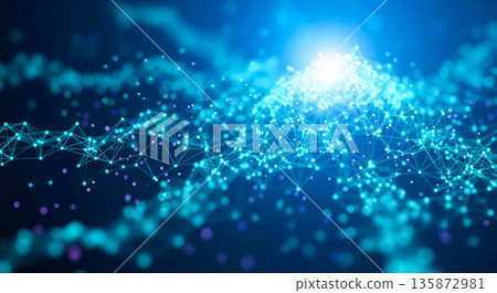 Technology and information flow Digital network abstract background material Technology and information flow Digital network abstract background material 135872981