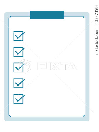 勾選標記的剪貼簿清單 | 清單、文件、商務、管理、框架 勾選標記的剪貼簿清單 | 清單、文件、商務、管理、框架 135873595