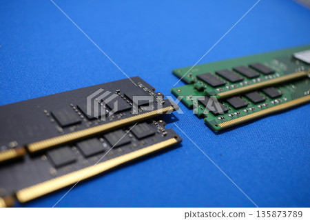 Memory installed in a computer Memory installed in a computer 135873789