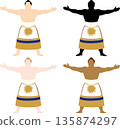 Multinational Yokozuna Dohyo-iri Pose Set 135874297