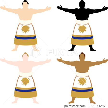 Multinational Yokozuna Dohyo-iri Pose Set 135874297