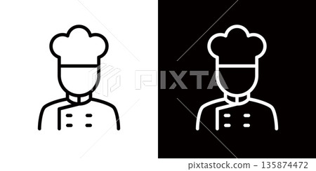 廚師和烹飪相關的圖標和標誌 135874472