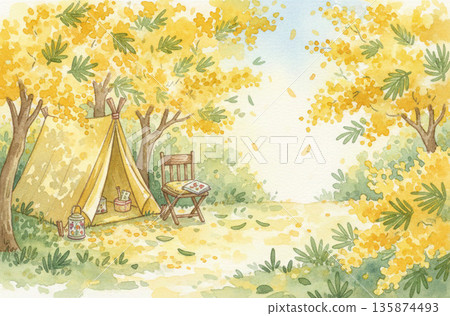 含羞草系列：含羞草森林中的小帳篷與秘密基地 135874493