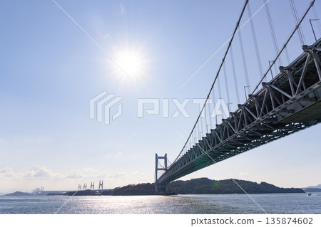The Great Seto Bridge seen from Tatsunoura Park in Kurashiki City, Okayama Prefecture The Great Seto Bridge seen from Tatsunoura Park in Kurashiki City, Okayama Prefecture 135874602