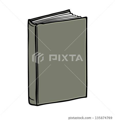Soft green book or notebook isolated without background. 135874769