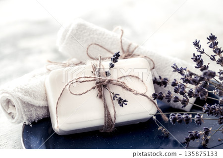 Spa still life with lavender 135875133