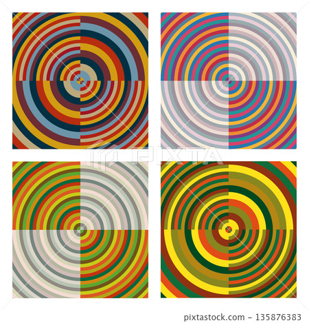 Collection of four tapestry or fabric patterns 135876383