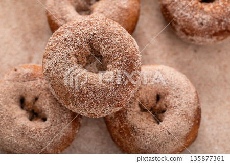 Apple cider or pumpkin spice donuts fall dessert idea 135877361
