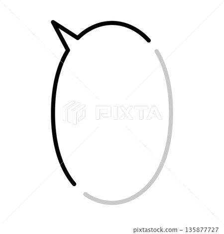 簡單的語音氣泡圖，橢圓形，垂直 135877727