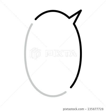 Simple speech bubble illustration, oval, vertical Simple speech bubble illustration, oval, vertical 135877728