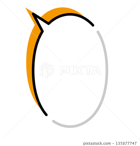 簡單的語音氣泡圖，橢圓形，垂直 135877747